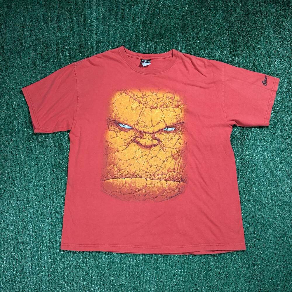 2000s Hanes Beefy T-Shirt Marvel The Thing Graphic T-Shirt Orange XL